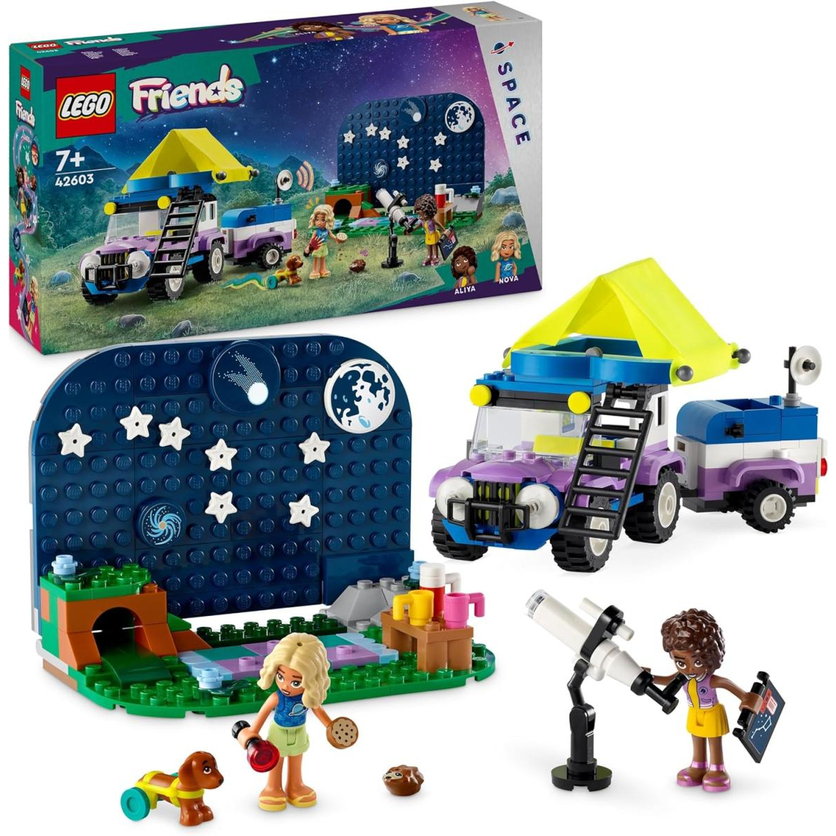 LEGO Friends - Camping-Car d'Observation des Étoiles 42603 pour Enfants multicolore, LEGO