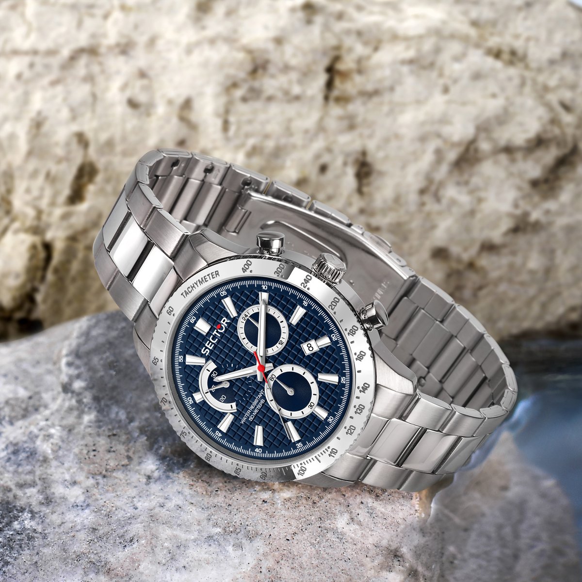 Montre Analogique En Acier 270 bleu, SECTOR