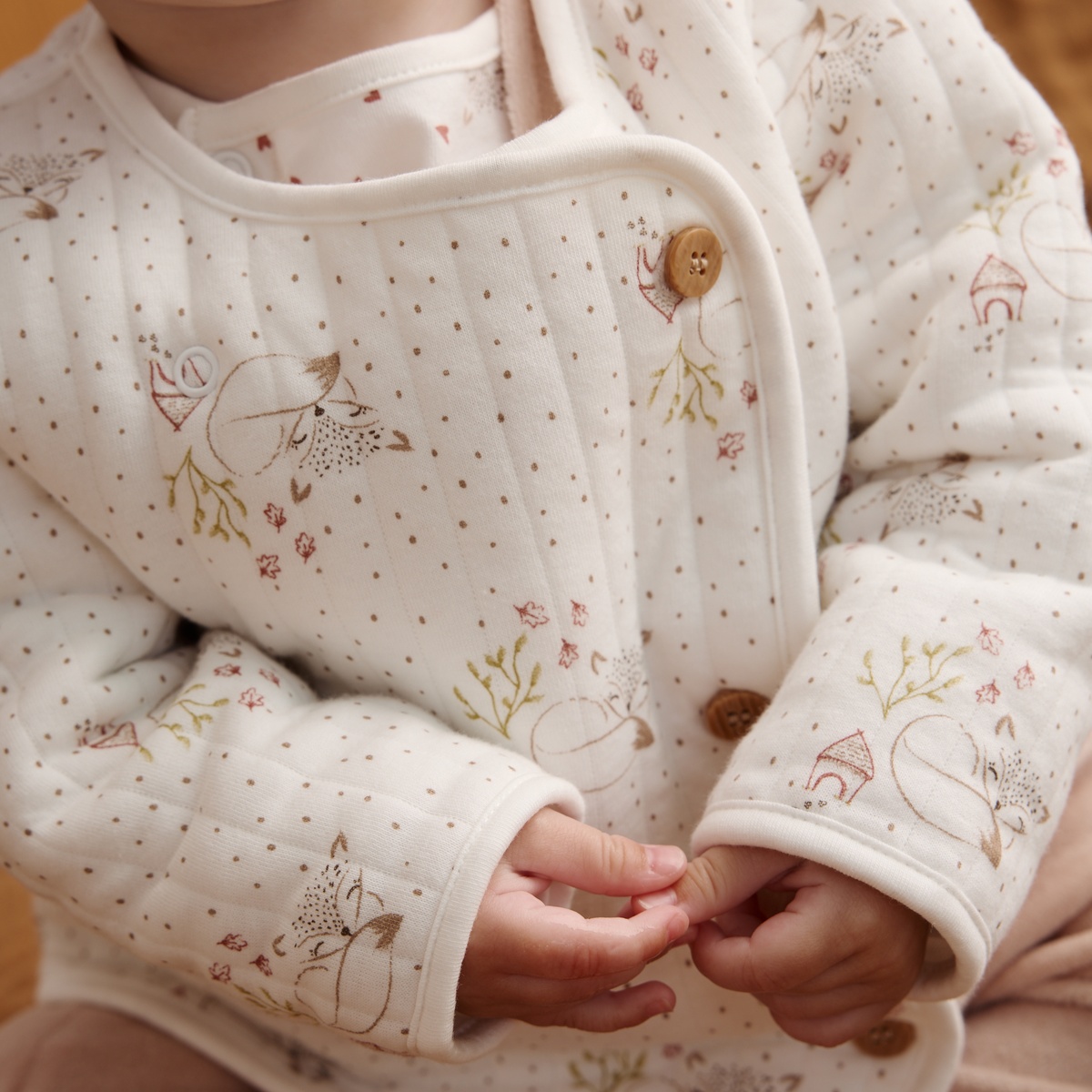 Veste bébé en molleton Doucette ecru, PETIT BEGUIN