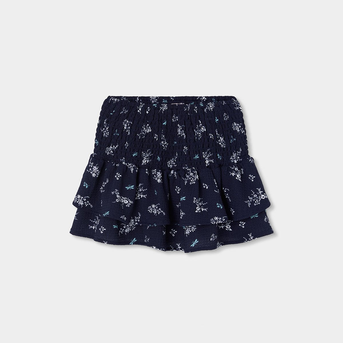 Jupe fille imprimé fleurs et libellules multicolore, BOBOLI