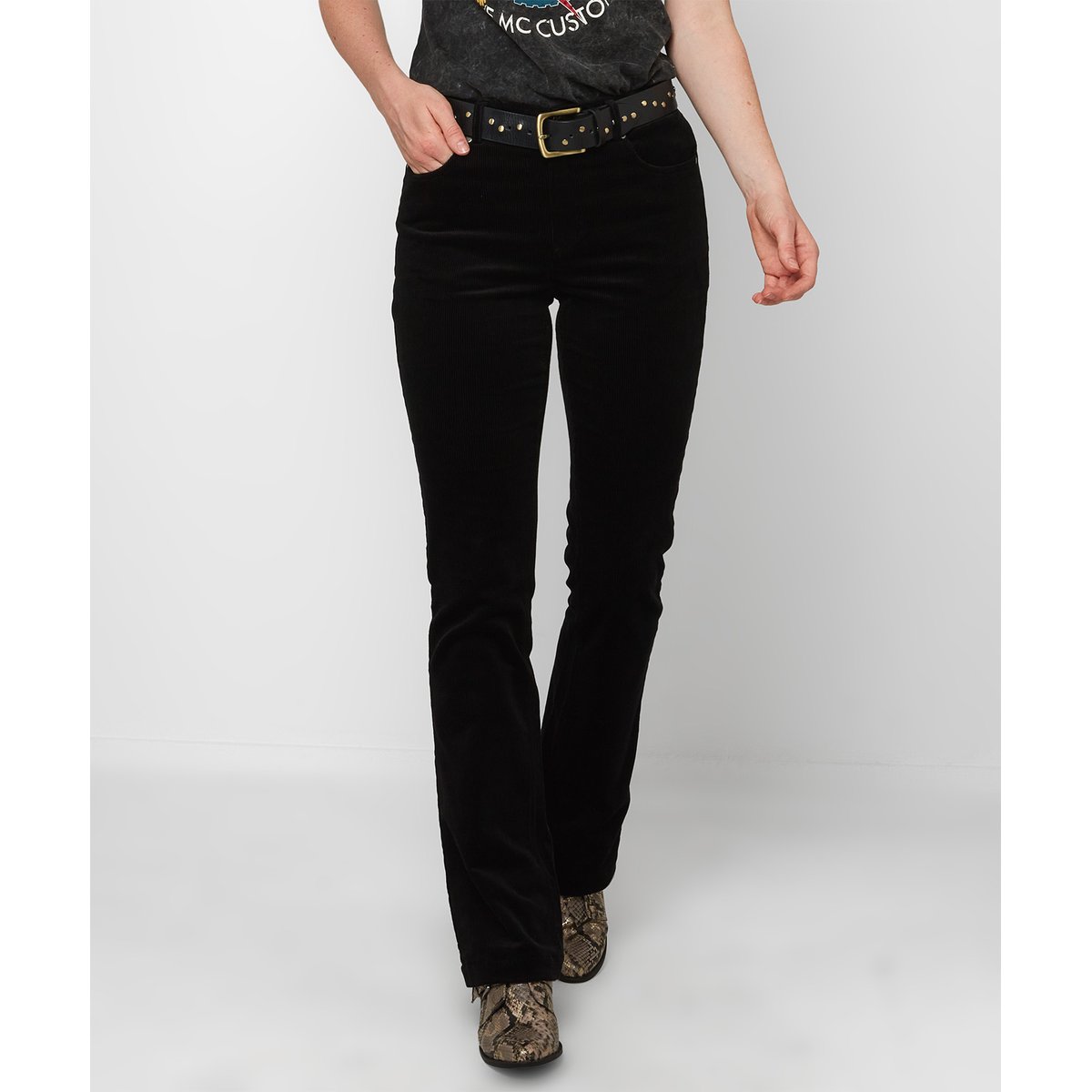 Pantalon Bootcut En Velours noir, JOE BROWNS