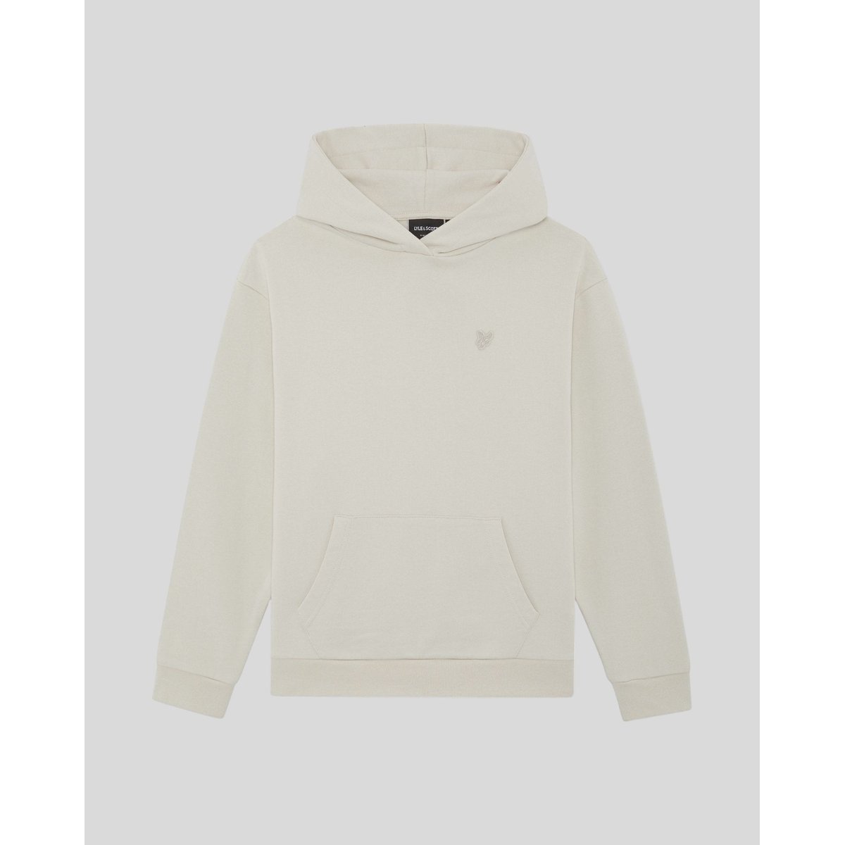 Sweat à capuche décontracté épaules tombantes blanc mastic, LYLE & SCOTT