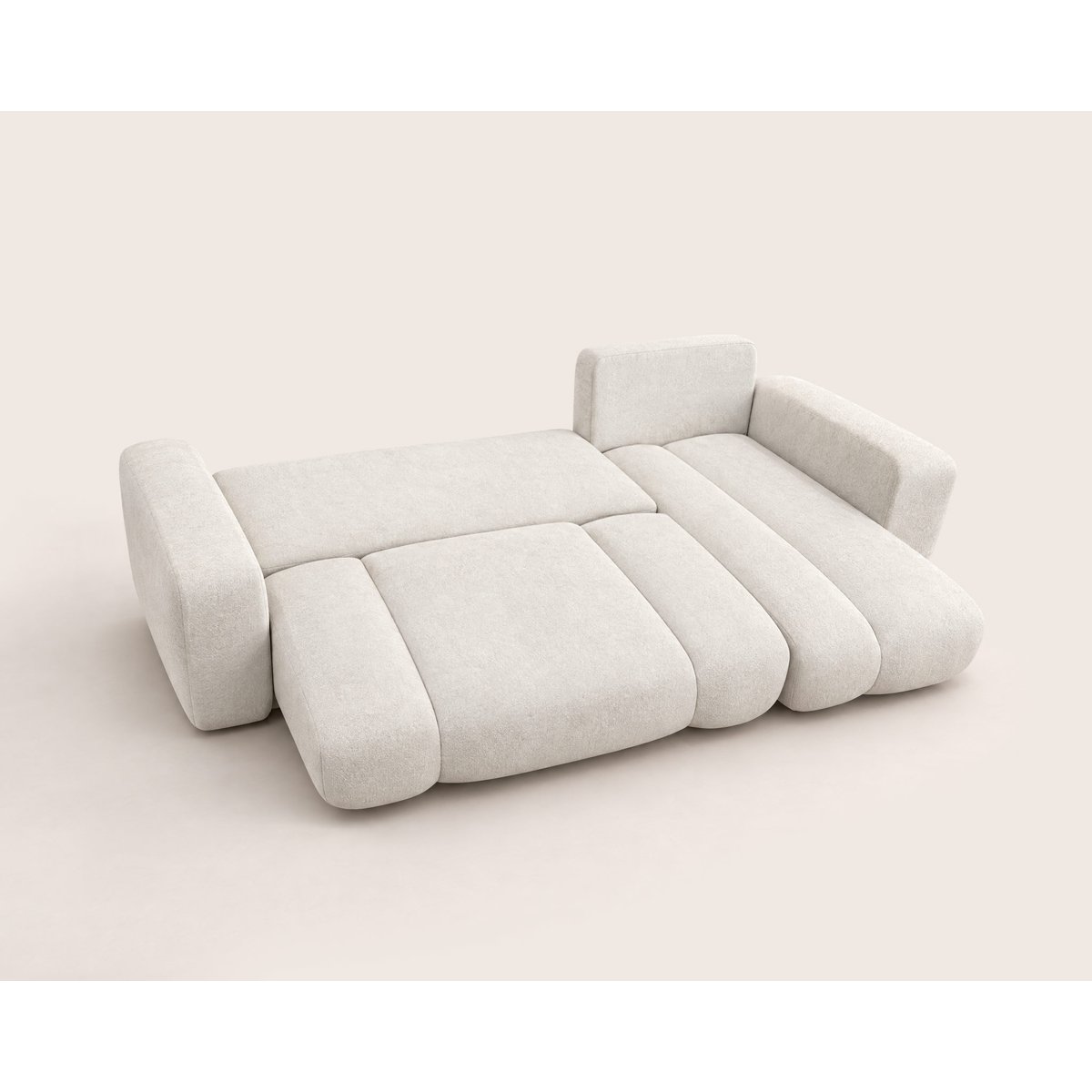 Canapé d'Angle Convertible en Tissu 4 places - MANON beige, BEST MOBILIER