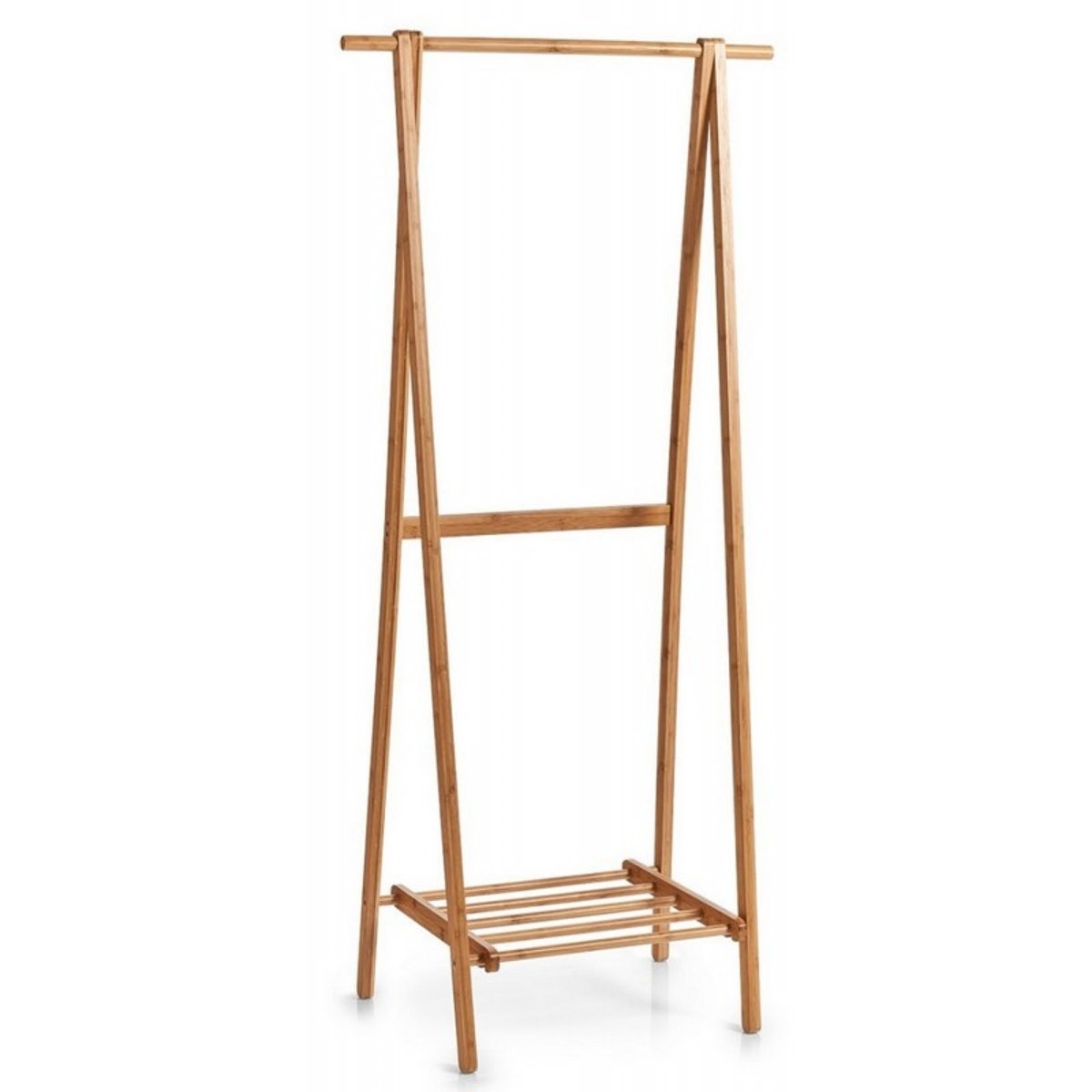 Portant à vêtements étagère bambou bois clair, ZELLER PRESENT