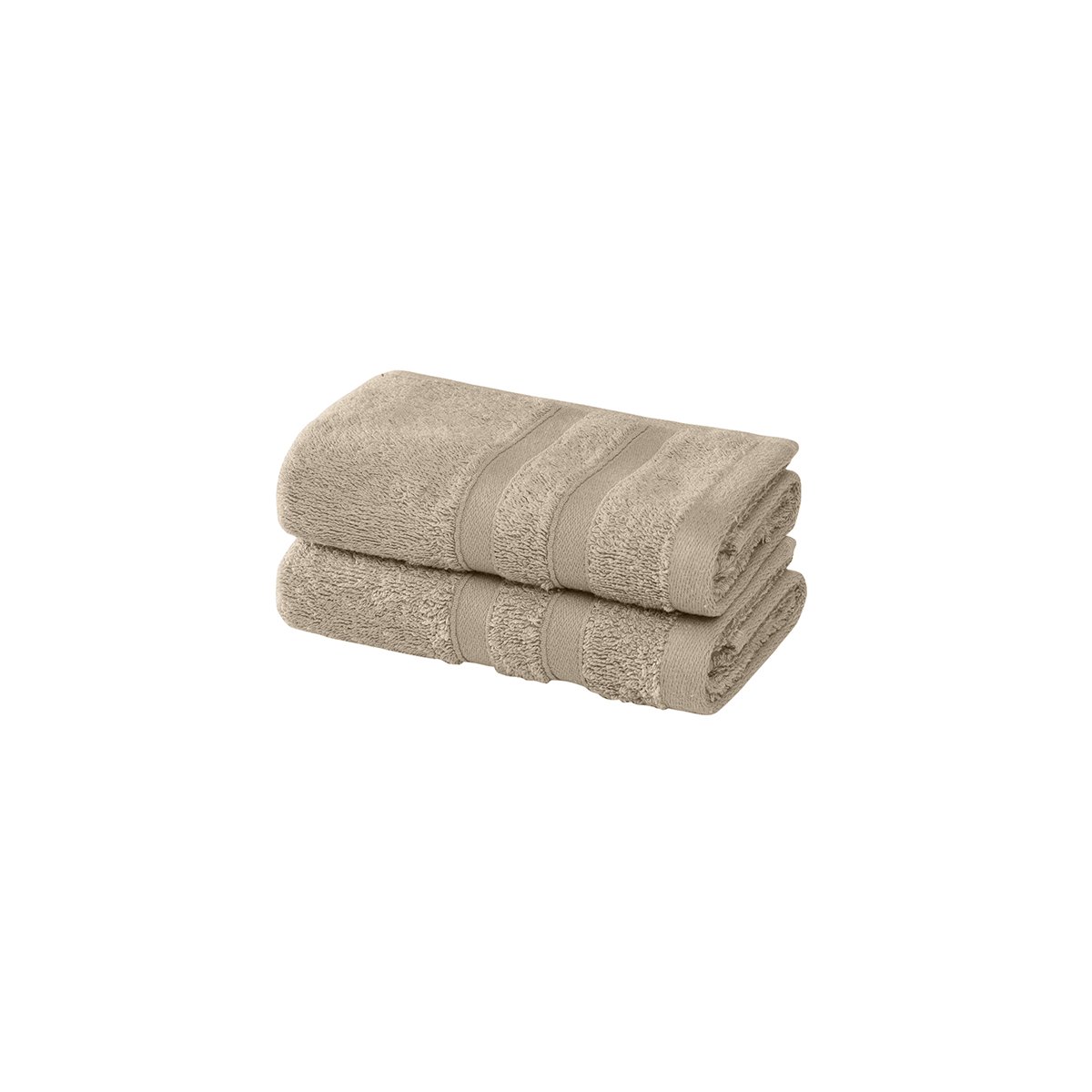 Lot 2 serviettes invité en coton biologique 520 g/m² BIO ORGANIKA sauge, SENSEI MAISON