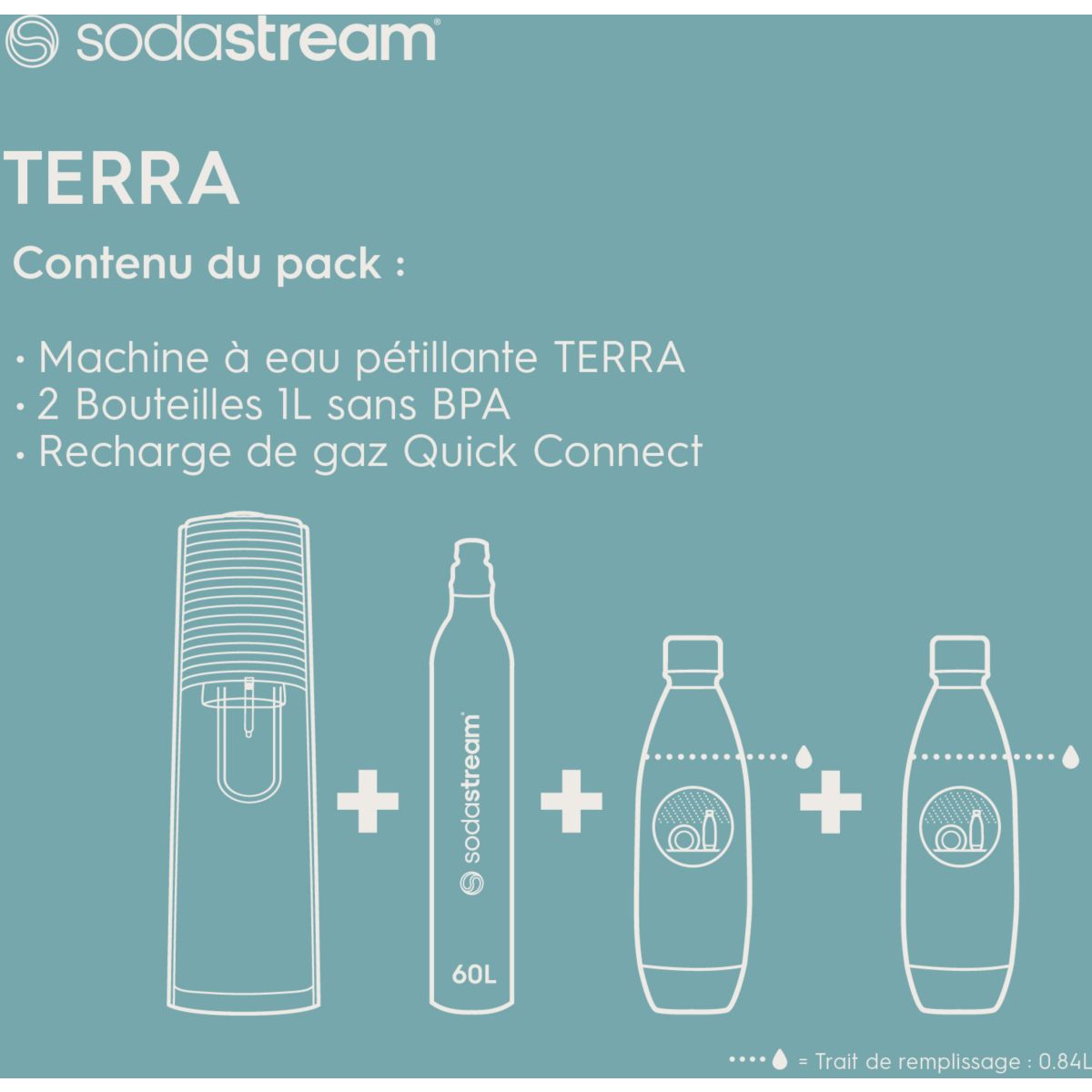 Machine à soda Terra TERRANLV noir, SODASTREAM
