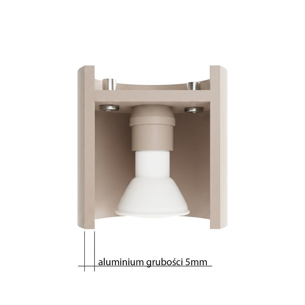 Plafonnier Aluminium Taupe GU10 2 Orbis taupe, EDEN
