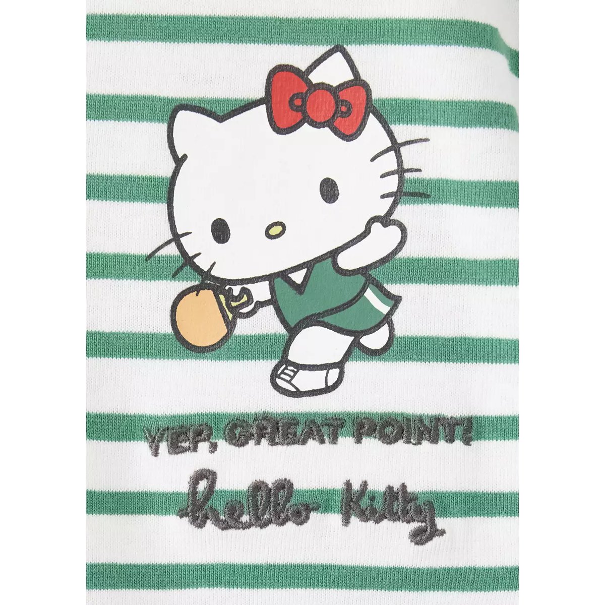 T-shirt à rayures Hello Kitty vert, MANGO BABY