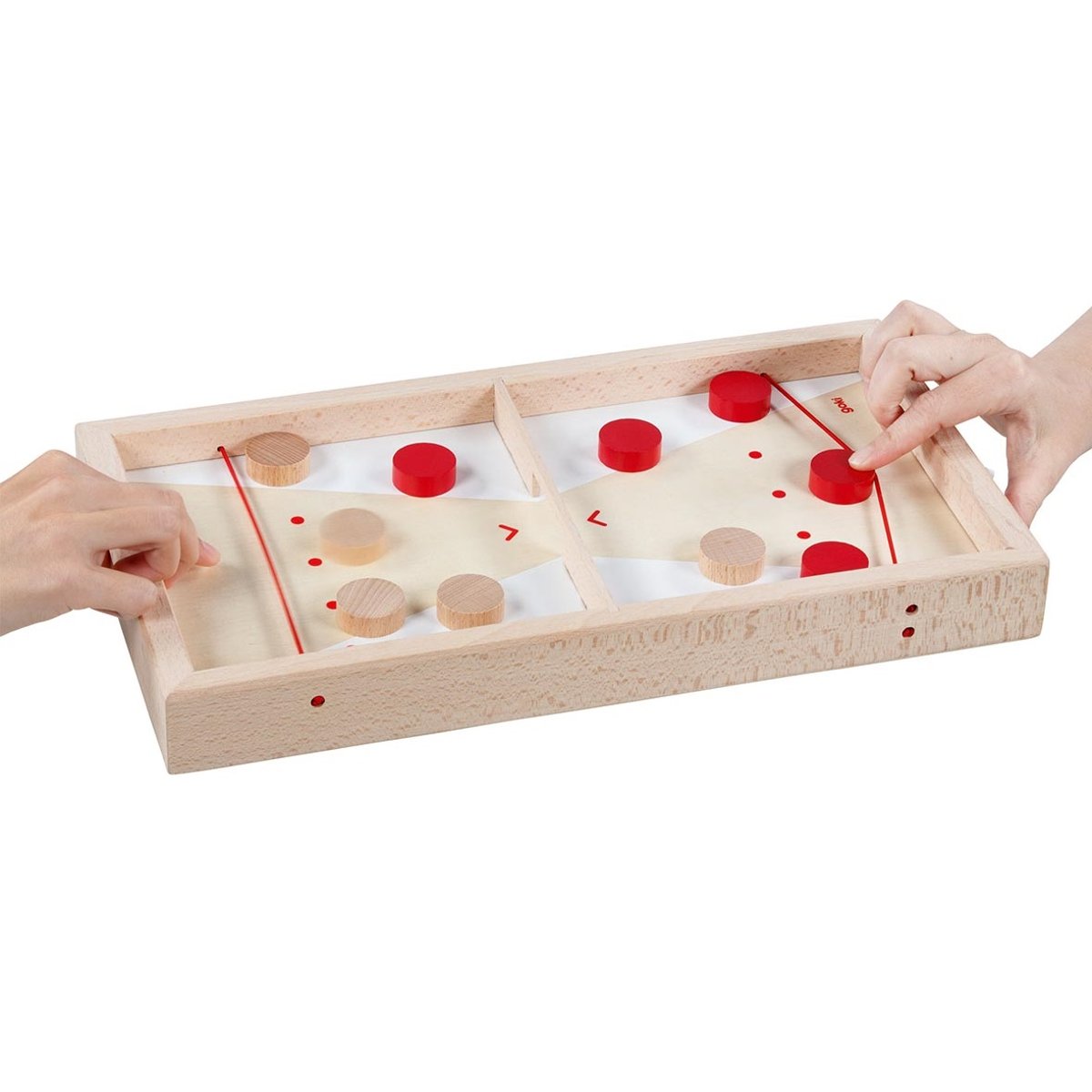 Jeu de palets Super Puck 2 en 1 beige, GOKI