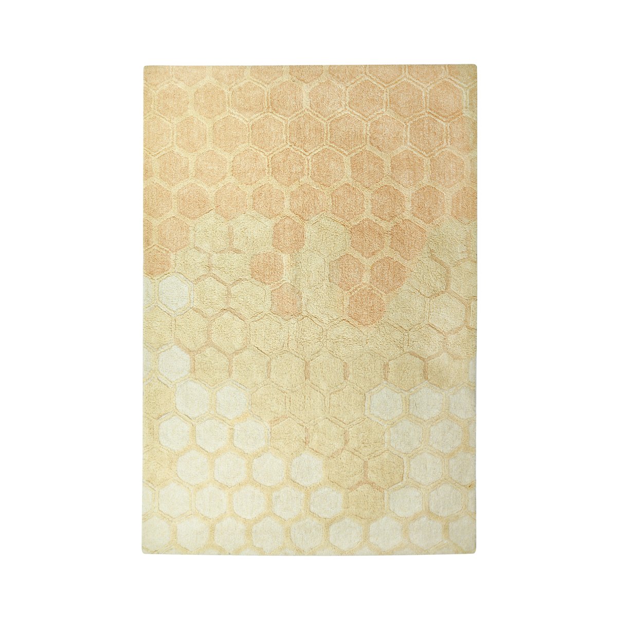 Tapis Rectangulaire en coton Miel doux PLANET BEE ivoire, vanille, doré, LORENA CANALS