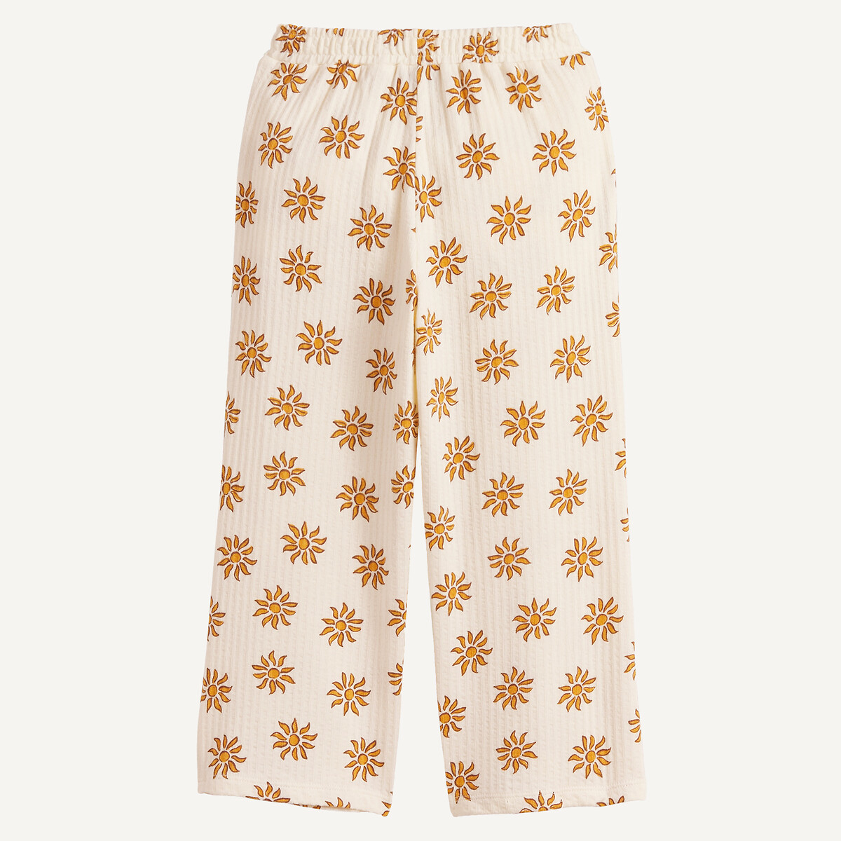 Pantalon large imprimé soleil imprimé écru, LA REDOUTE COLLECTIONS