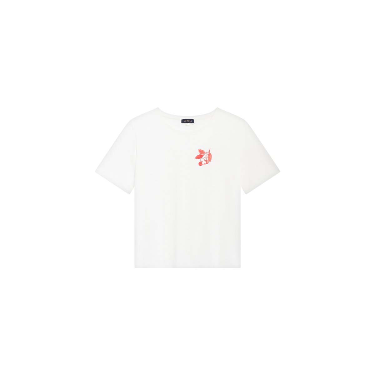 T-shirt droit col rond T-SHIRT TCERISE rouge, CAROLL