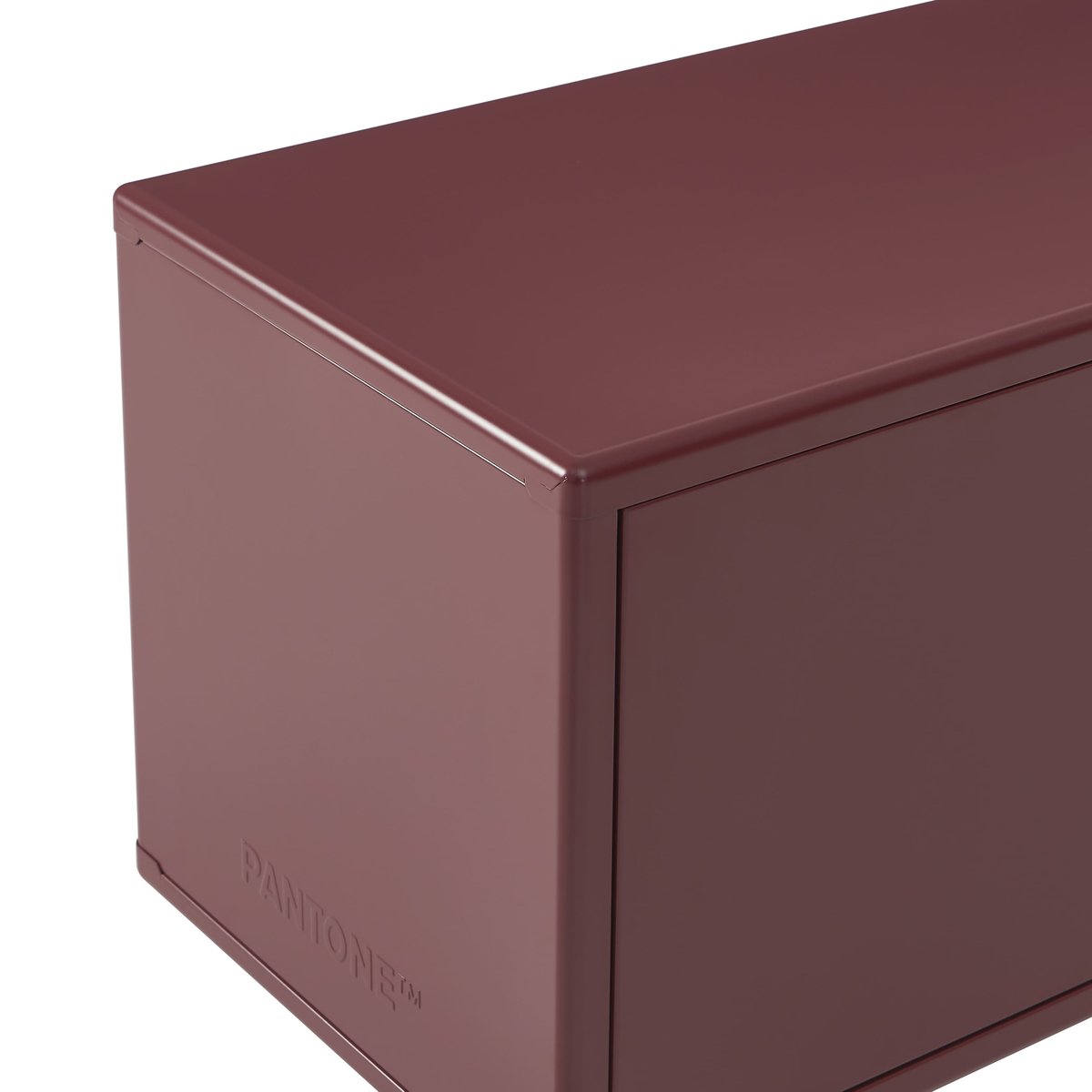 Meuble TV en acier 2 portes bordeaux, PANTONE
