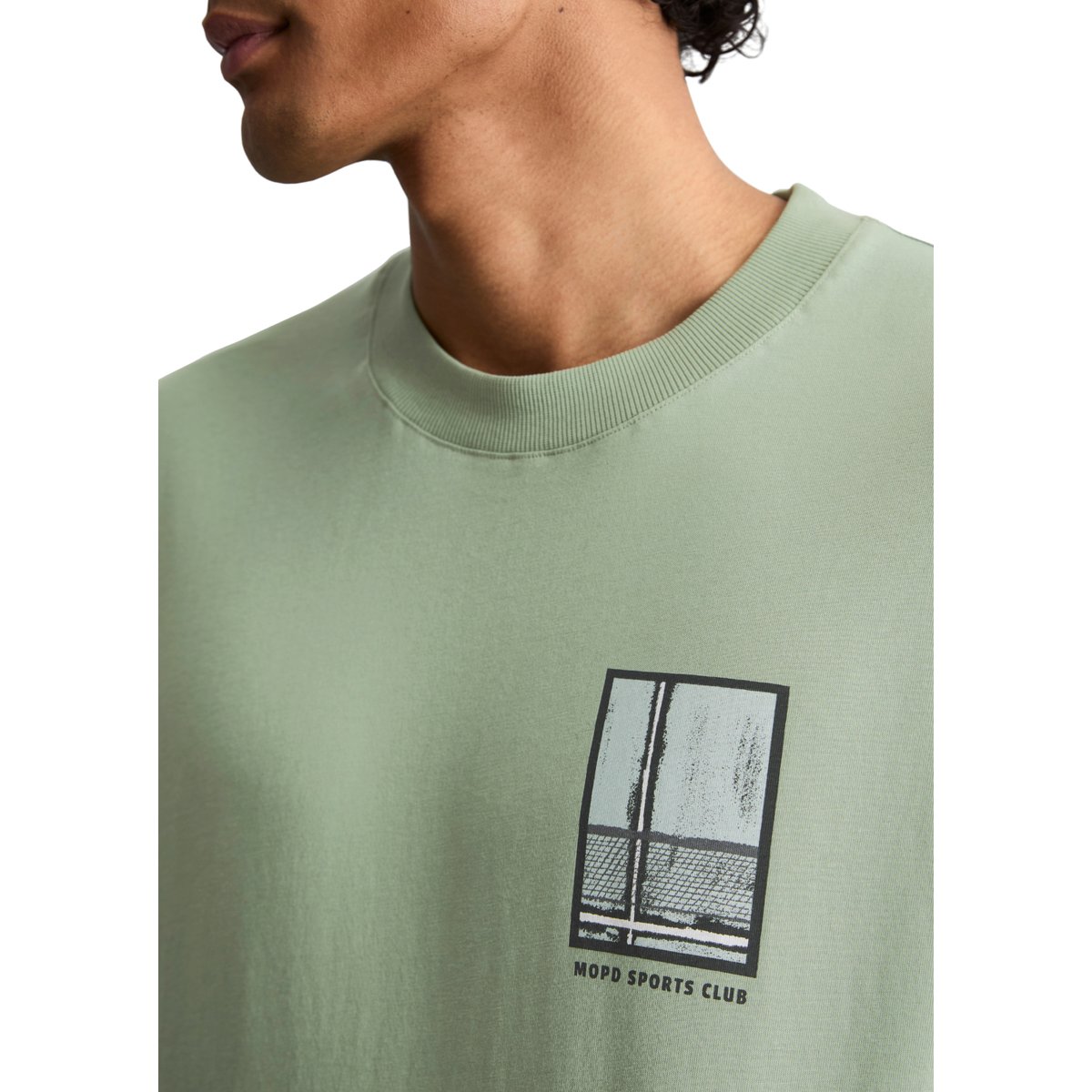 T-shirt relaxed avec un grand imprimé au dos gris, MARC O’POLO DENIM