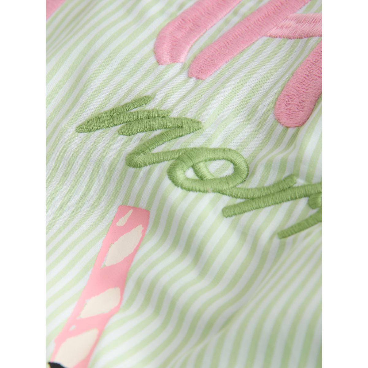Chemise boyfriend oversize motif matcha à rayures vertes et blanches, NEXT