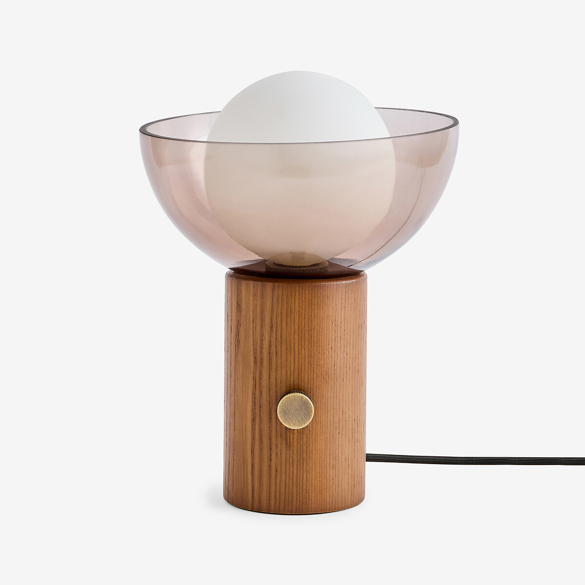 MADE Layla Opal Globe Table Lamp walnut, MADE