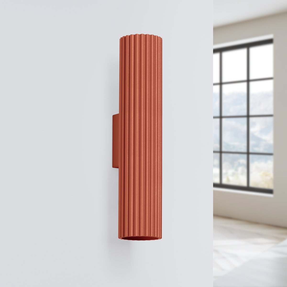 Applique Aluminium Ocre Rouge GU10 2 Karbon 30 rouge, EDEN
