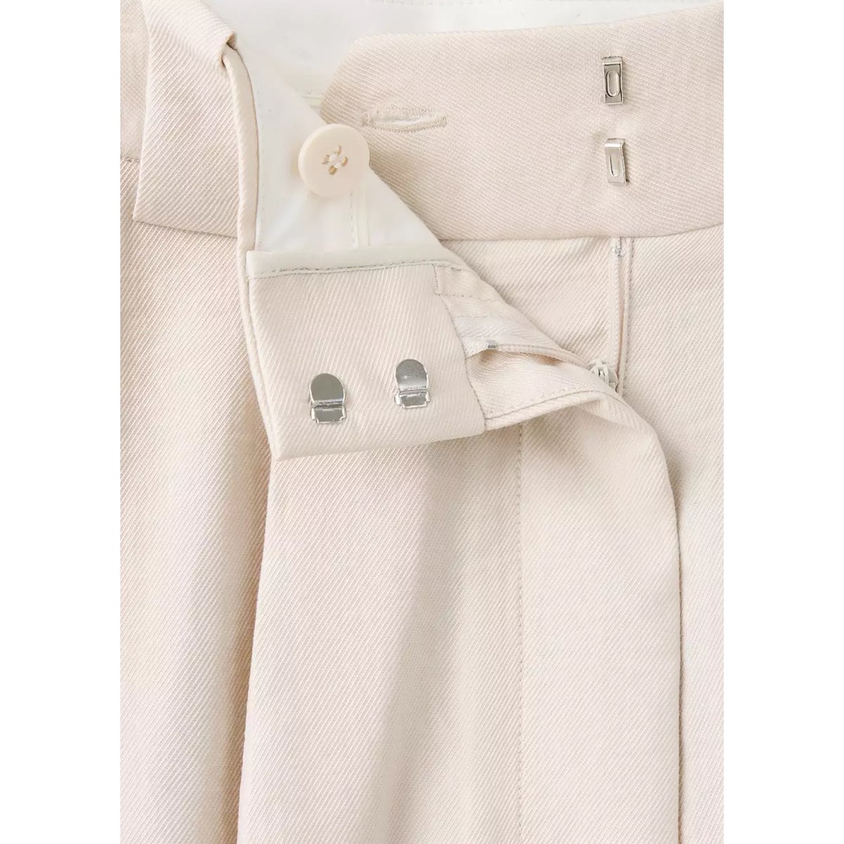 Pantalon droit pinces gris clair/pastel, MANGO