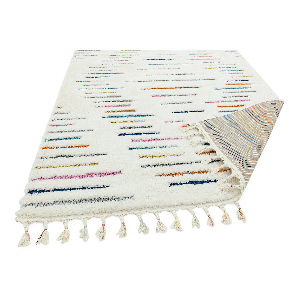 Geometric Shaggy Moroccan Rug multi-coloured, SO'HOME