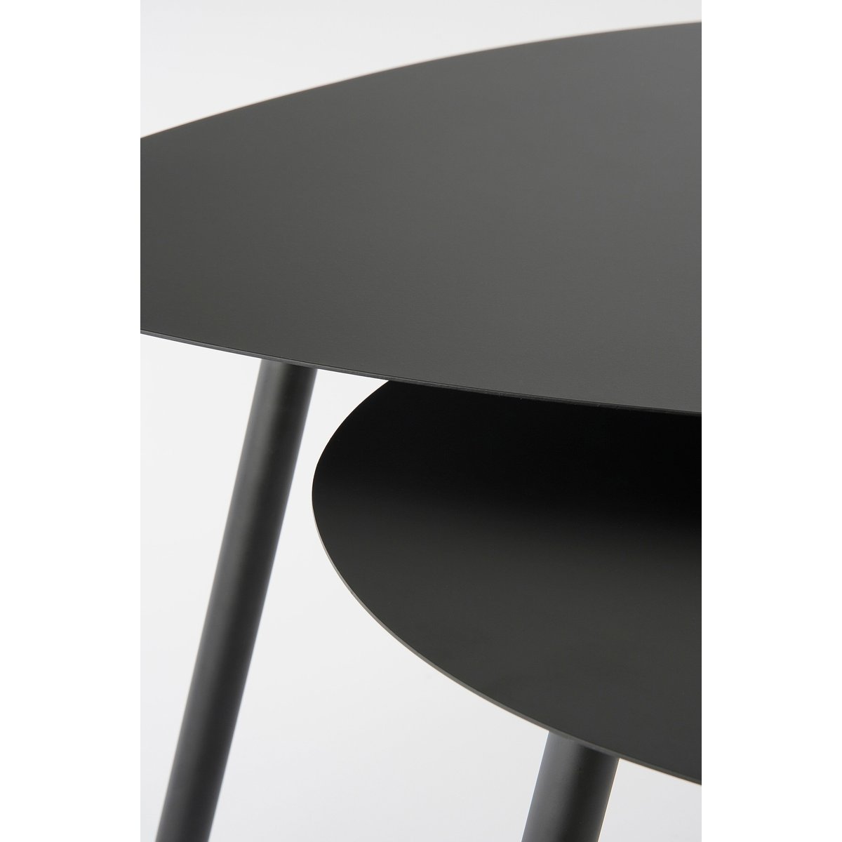 Lot de 2 tables d'appoint noir, MICA DECORATIONS