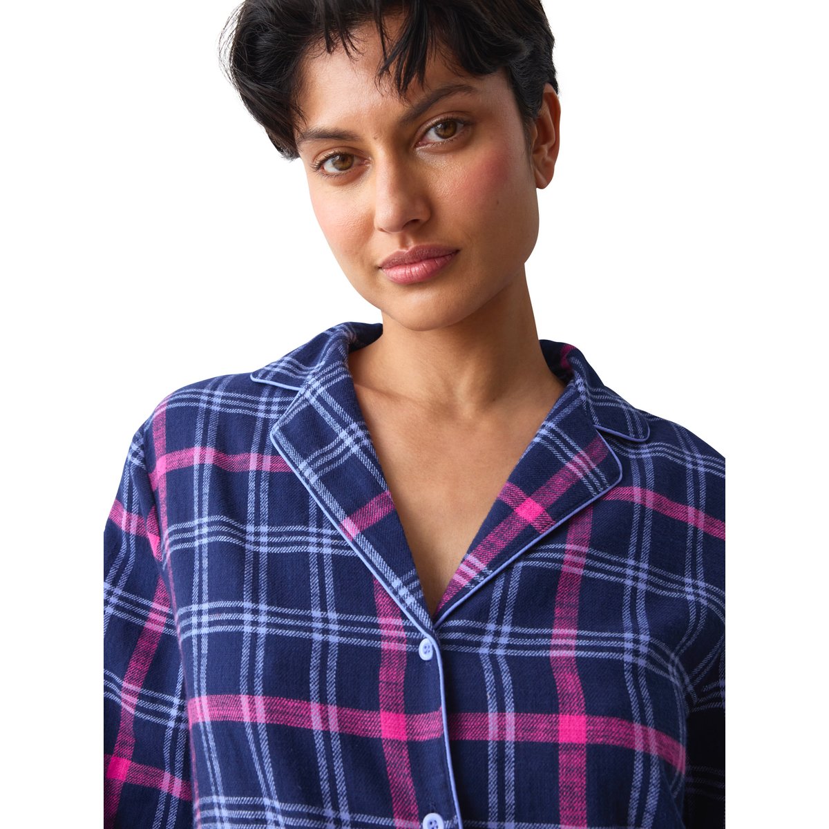 Chemise de nuit manches longues BOYFRIEND bleu, TRIUMPH