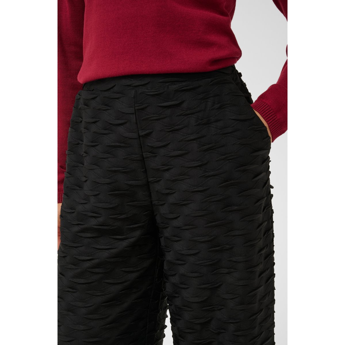 Pantalon décontracté noir black lurex, CULTURE