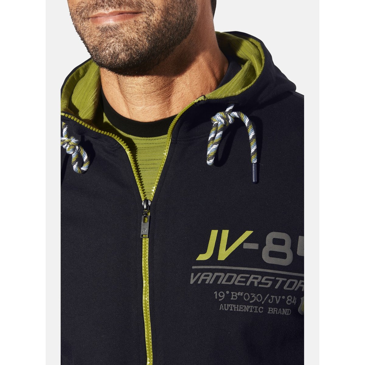 Veste en molleton SIGSTAD noir, JAN VANDERSTORM