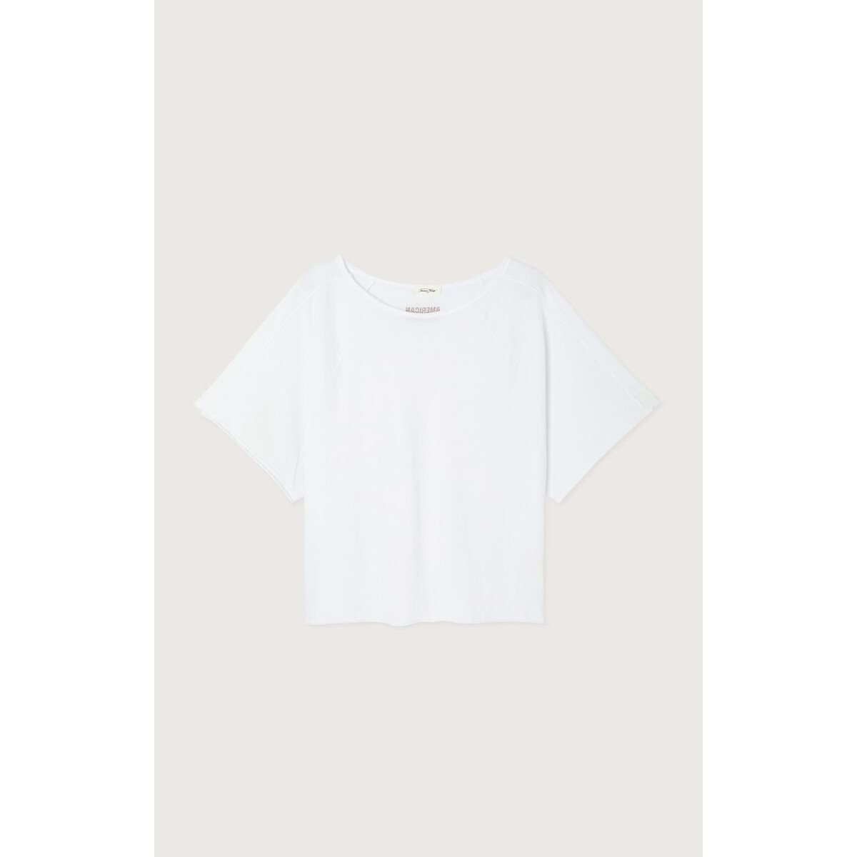 Apoly Boat Neck T-Shirt with Short Sleeves white, AMERICAN VINTAGE