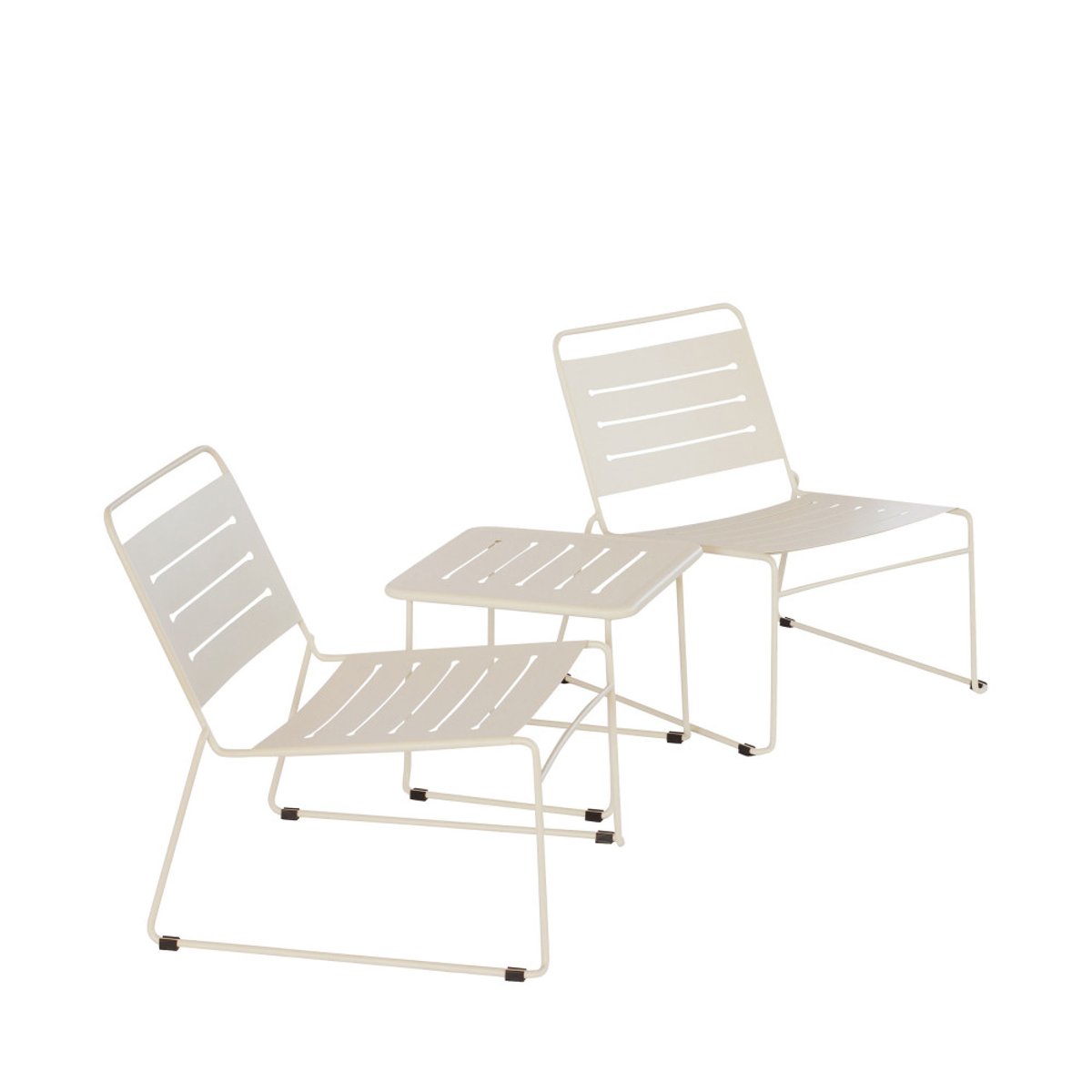 Salon de jardin 2 personnes en métal- SOLENA beige, DRAWER