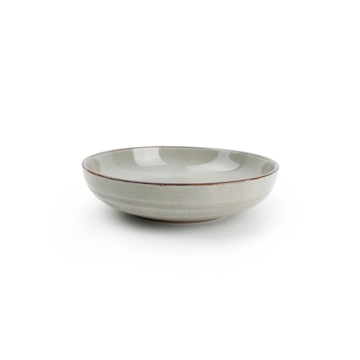 Lot de 4 assiettes creuses ARTISAN vert, SALT & PEPPER