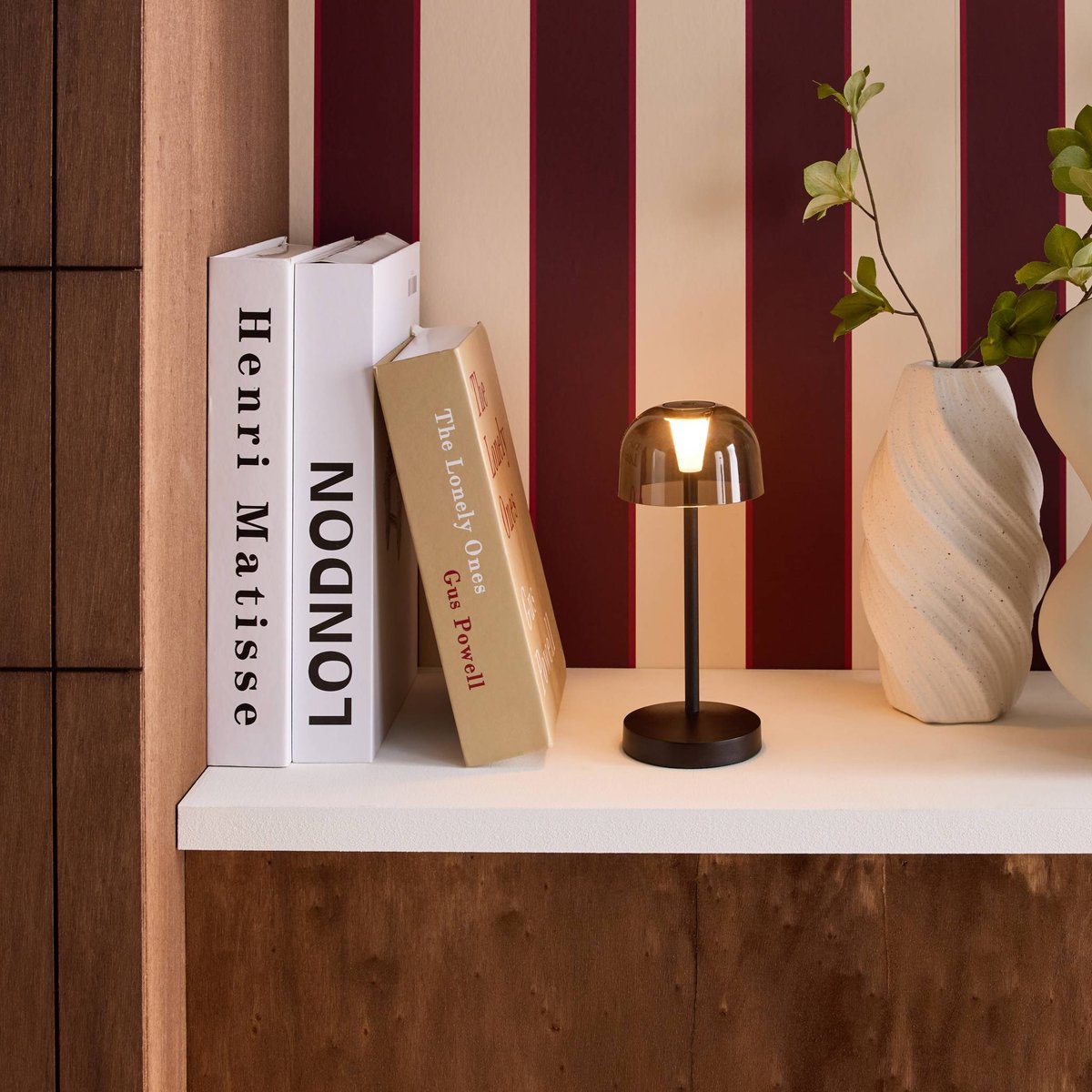 Lampe à poser intérieur/extérieur métal H19cm VIRA noir, SWEEEK