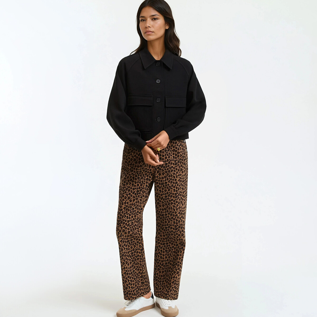 Short Loose-Fitting Jacket black, LA REDOUTE COLLECTIONS