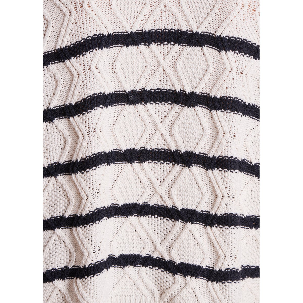 Pull marinière à manches longues ecru/stormy, LA FEE MARABOUTEE