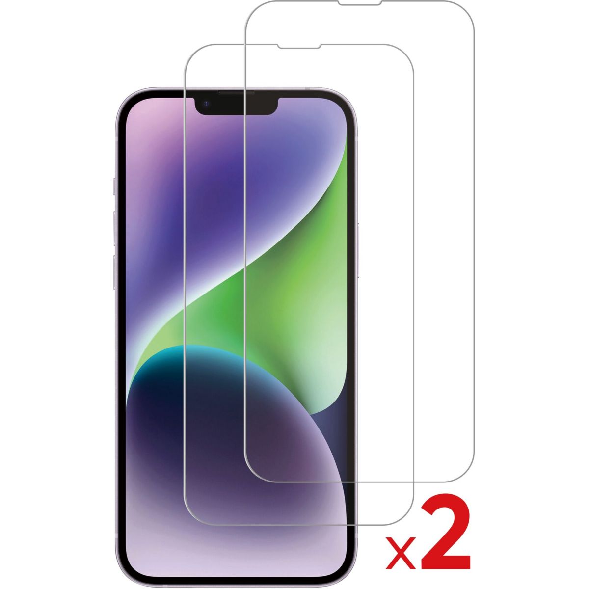 Protège écran iPhone 13/13Pro/14/16e verre trempé couleur unique, ESSENTIEL B