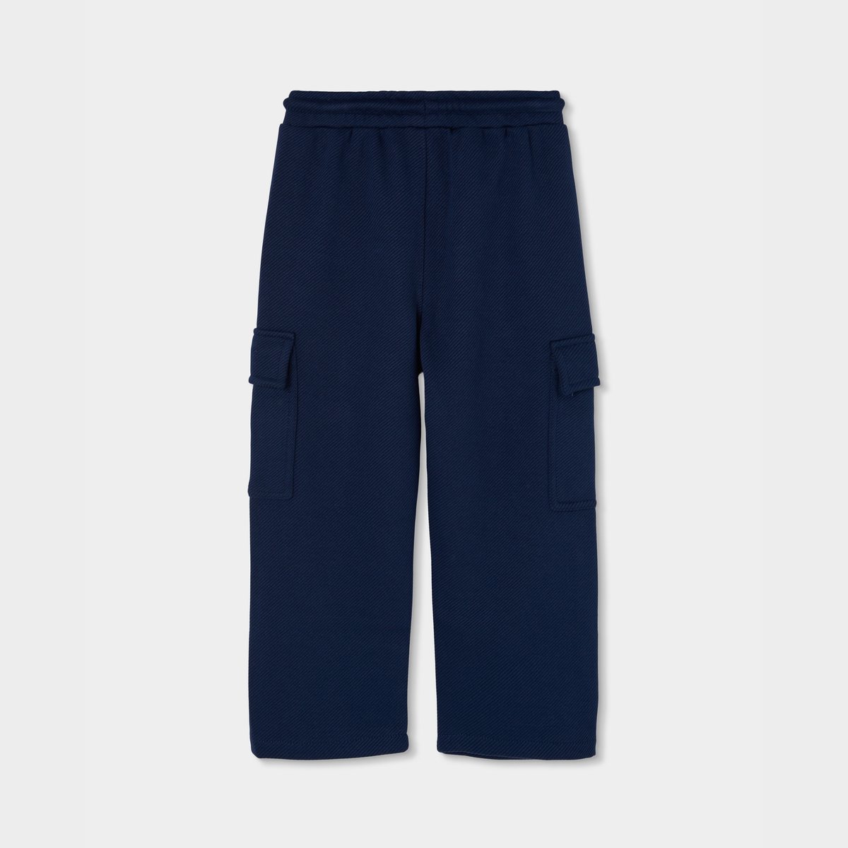 Pantalon garçon en maille cargo bleu, BOBOLI