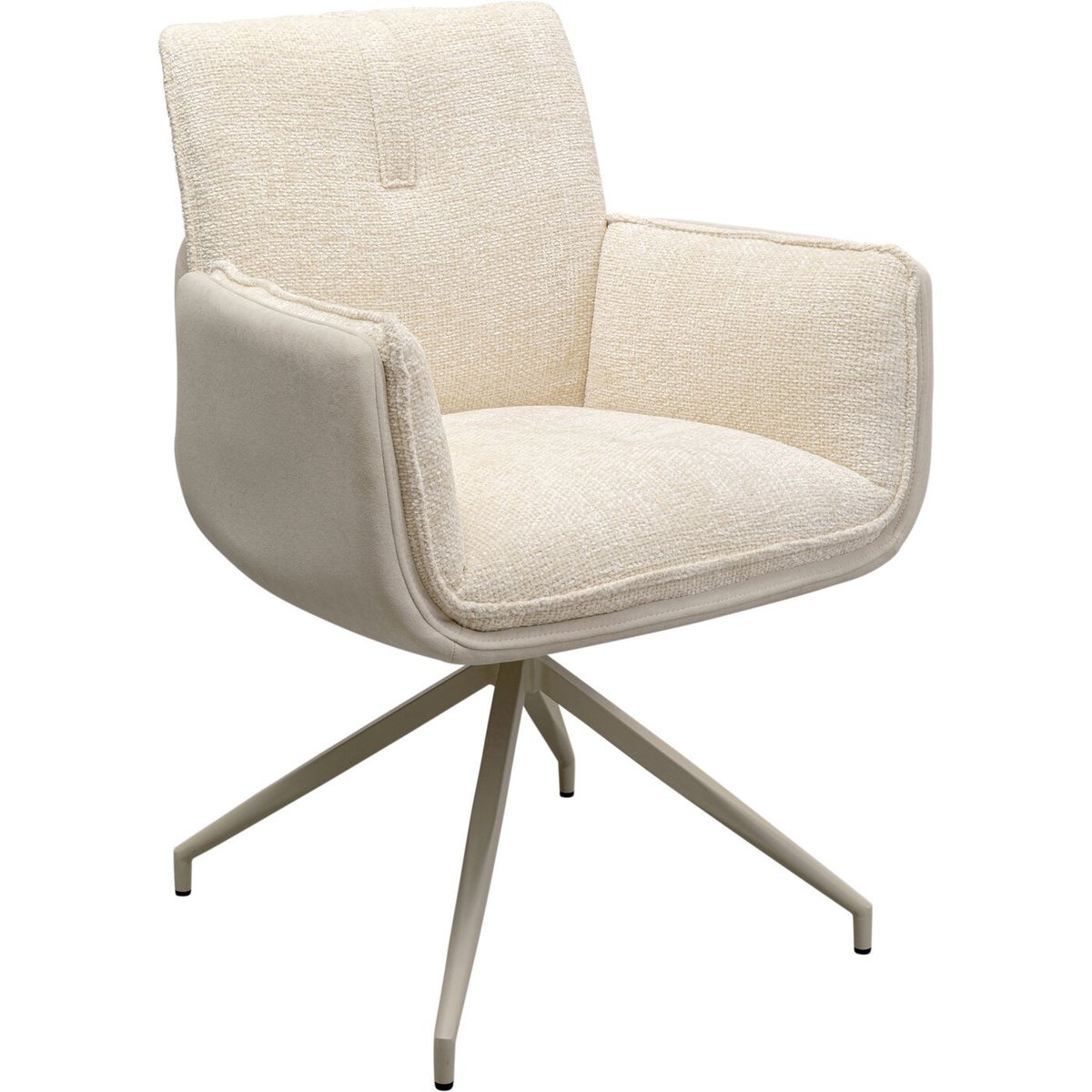 Chaise avec accoudoirs pivotante, HILLA beige, KARE DESIGN
