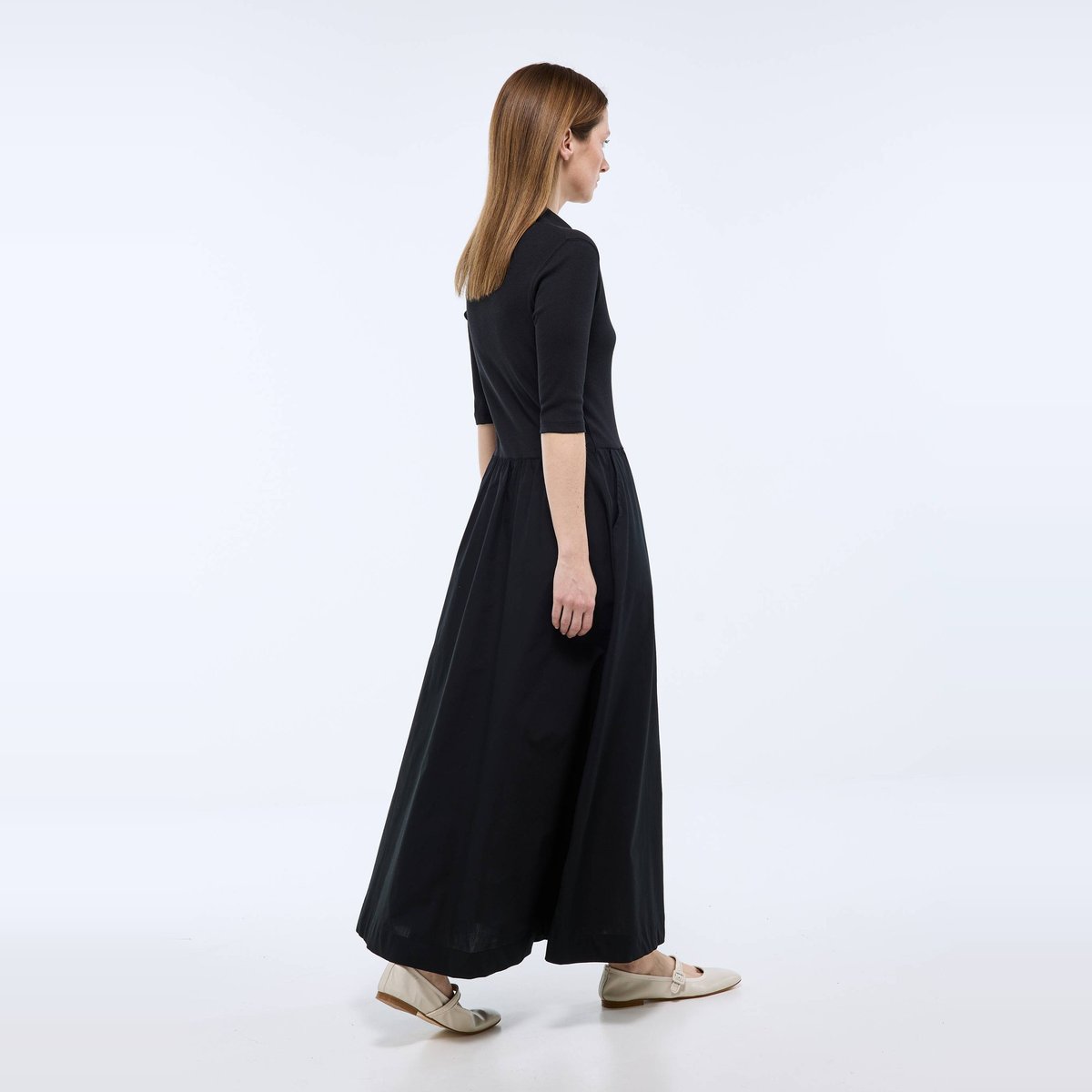 Robe polo uni en coton BIO GOTS noir, MONOPRIX