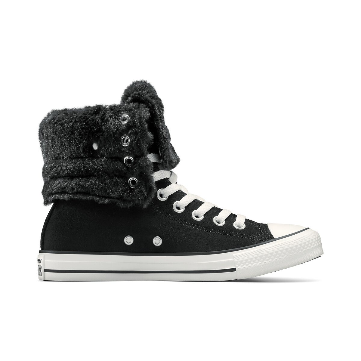 All Star Fold Over Winter Luxe Trainers black, CONVERSE
