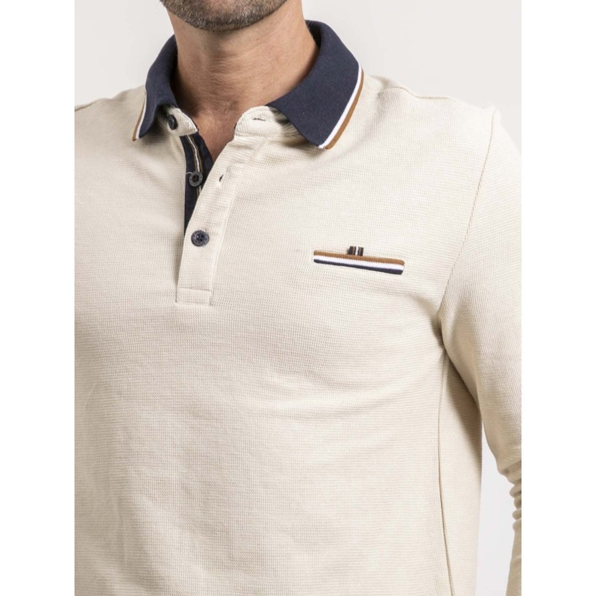 Polo Manches Longues Pormarin ecru, RITCHIE
