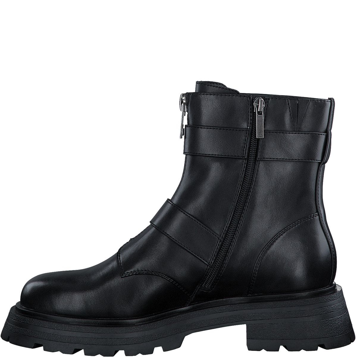 Bottine plate noir mat, TAMARIS
