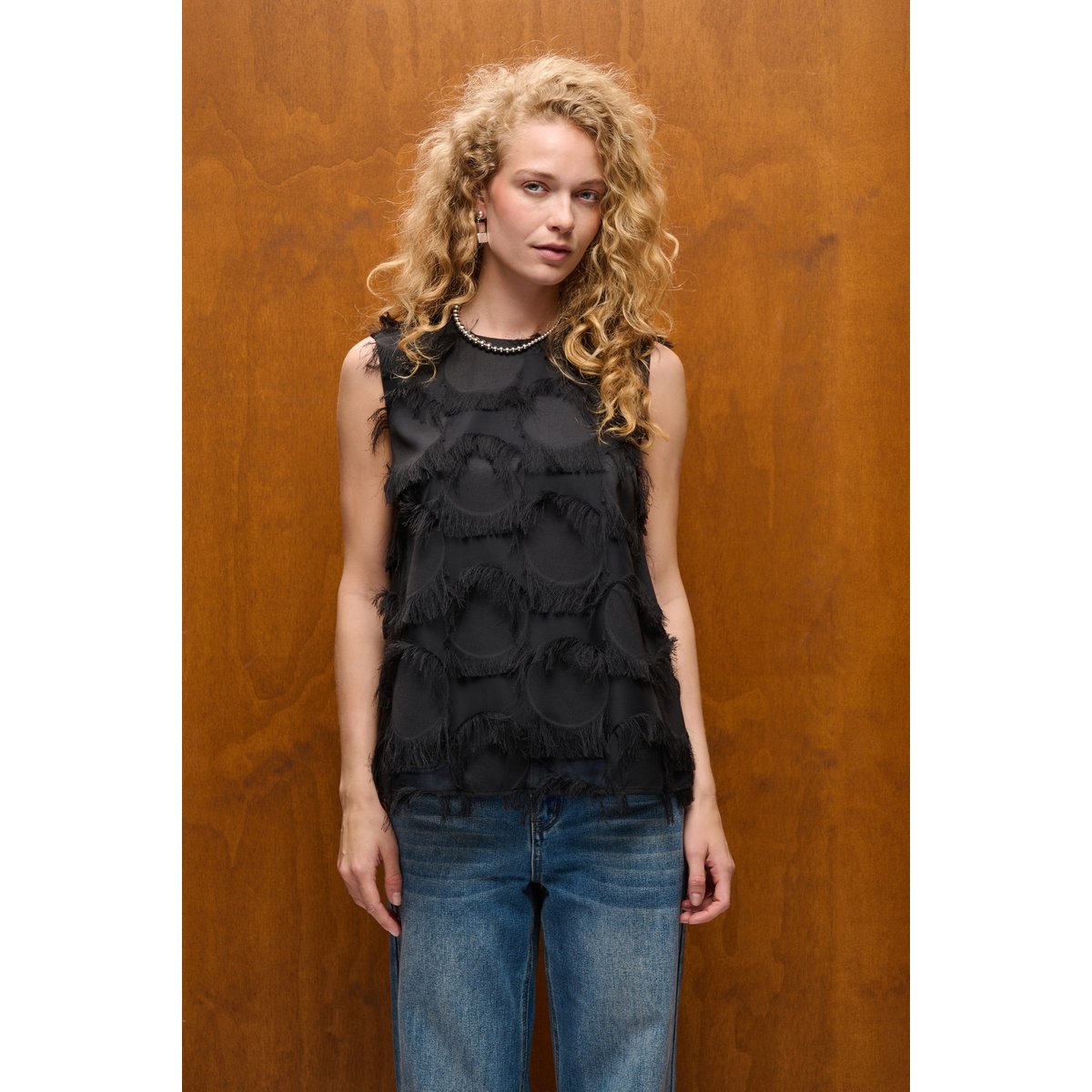 Blouse sans manches noir black, CULTURE