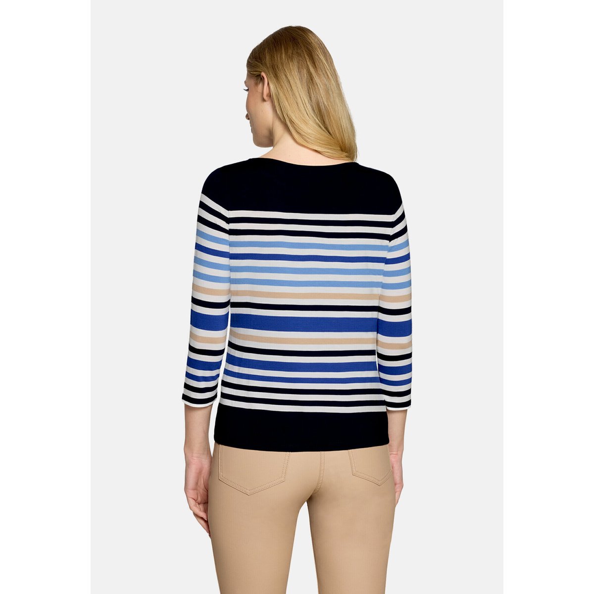 T-shirt basique à encolure bateau bleu/blanc, BETTY BARCLAY