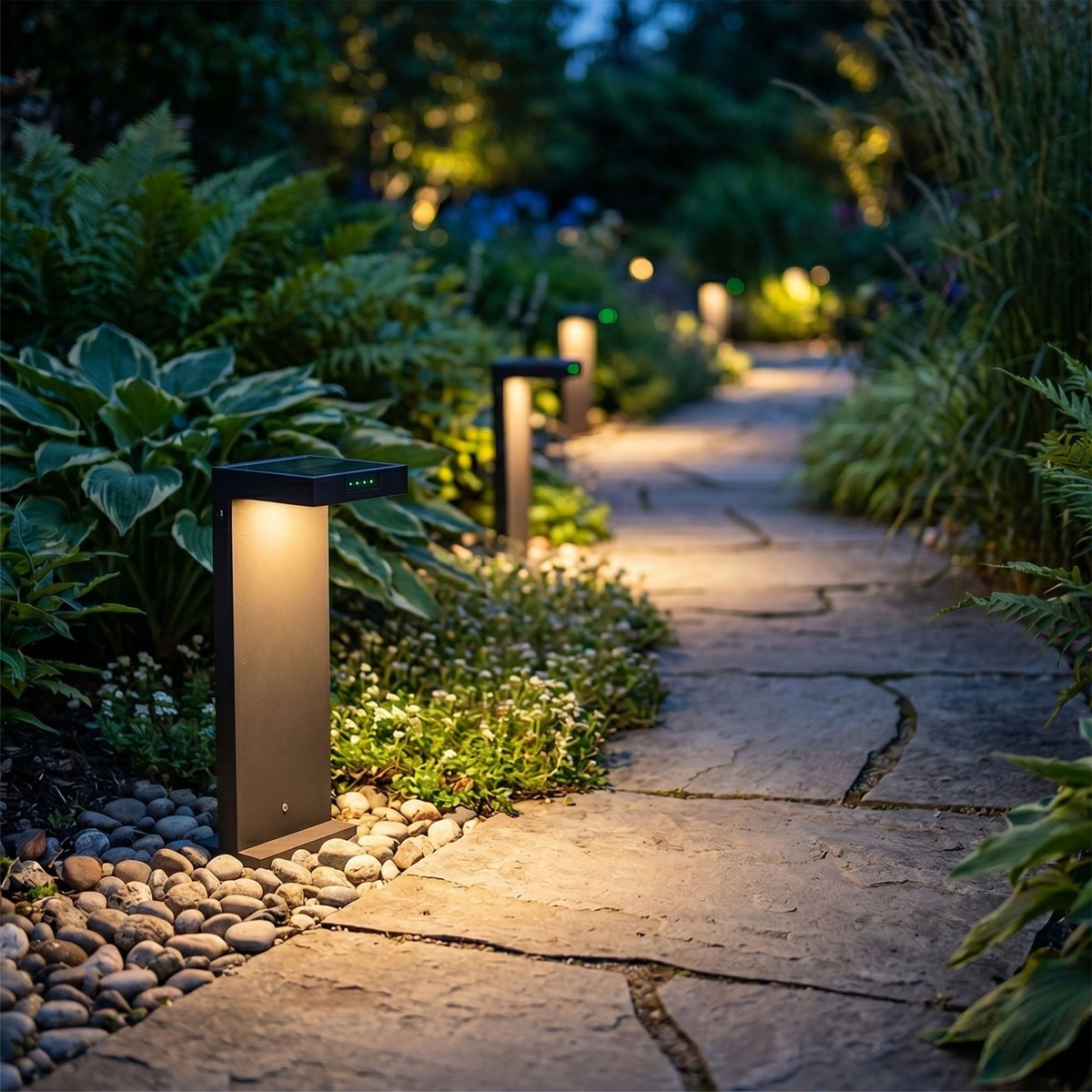 Borne solaire aluminium ALA MINI noir, LUMISKY