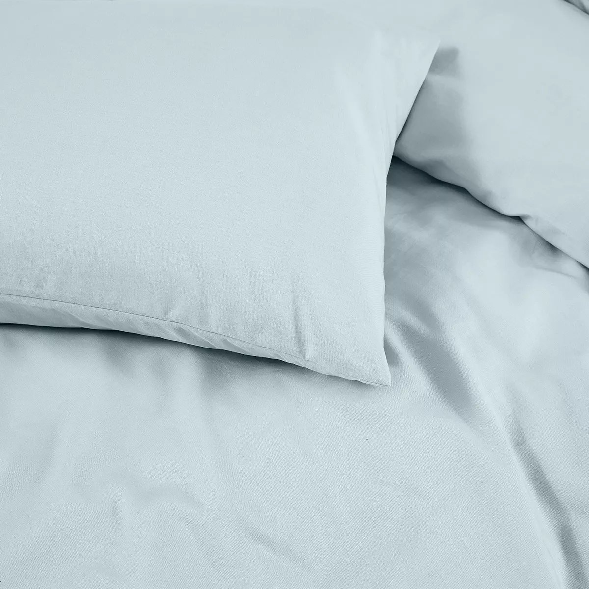 Housse de couette lin & coton LE METIS FRANCAIS aqua, GARNIER THIEBAUT