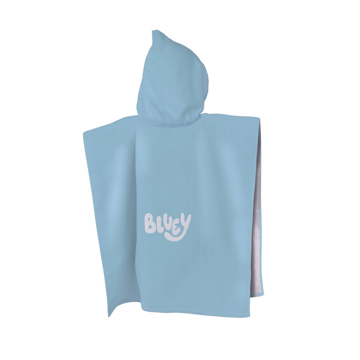 Cape de bain imprimée 100% coton, HOURRA bleu ciel, BLUEY