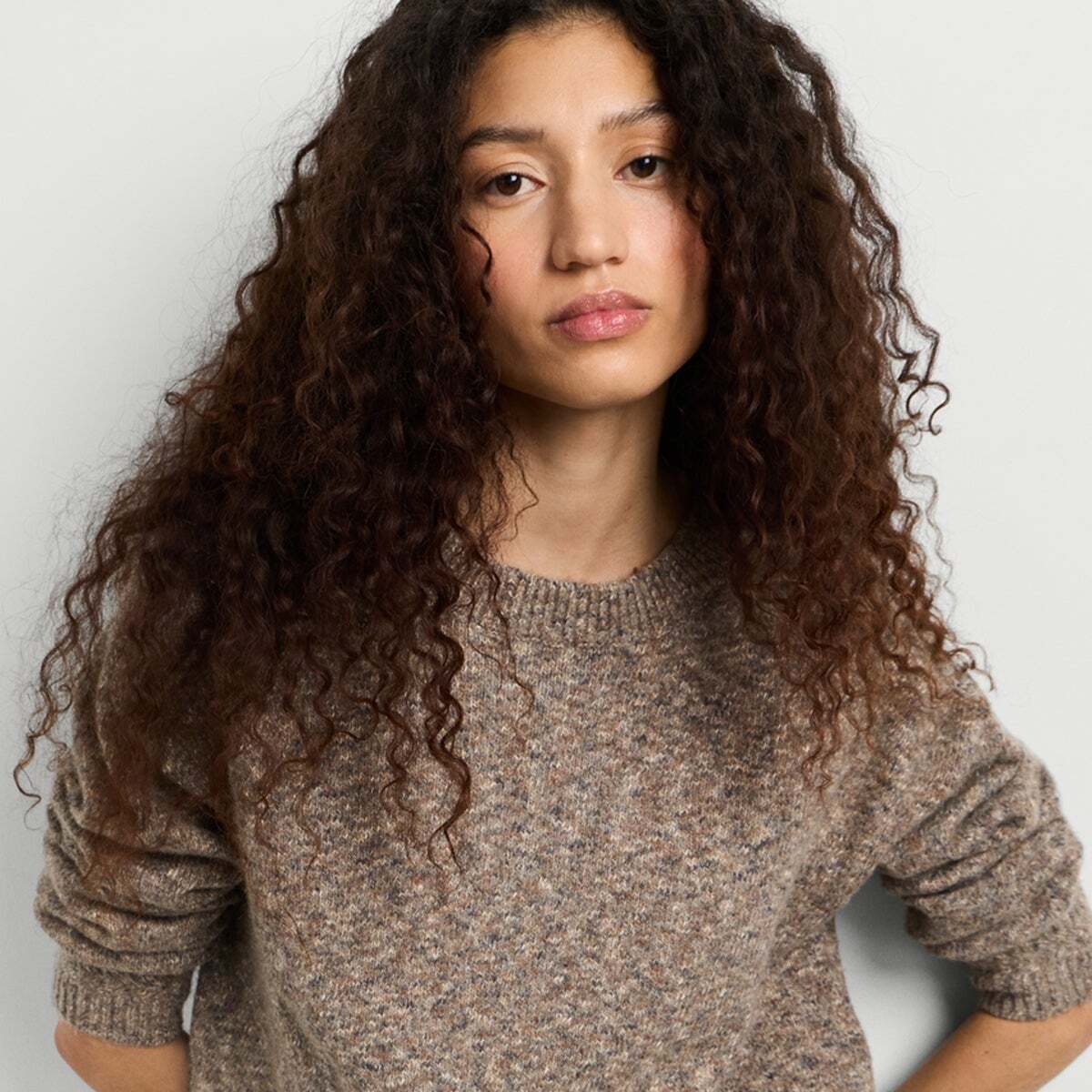 Pull Col Rond En Maille brun de trail, PEPE JEANS