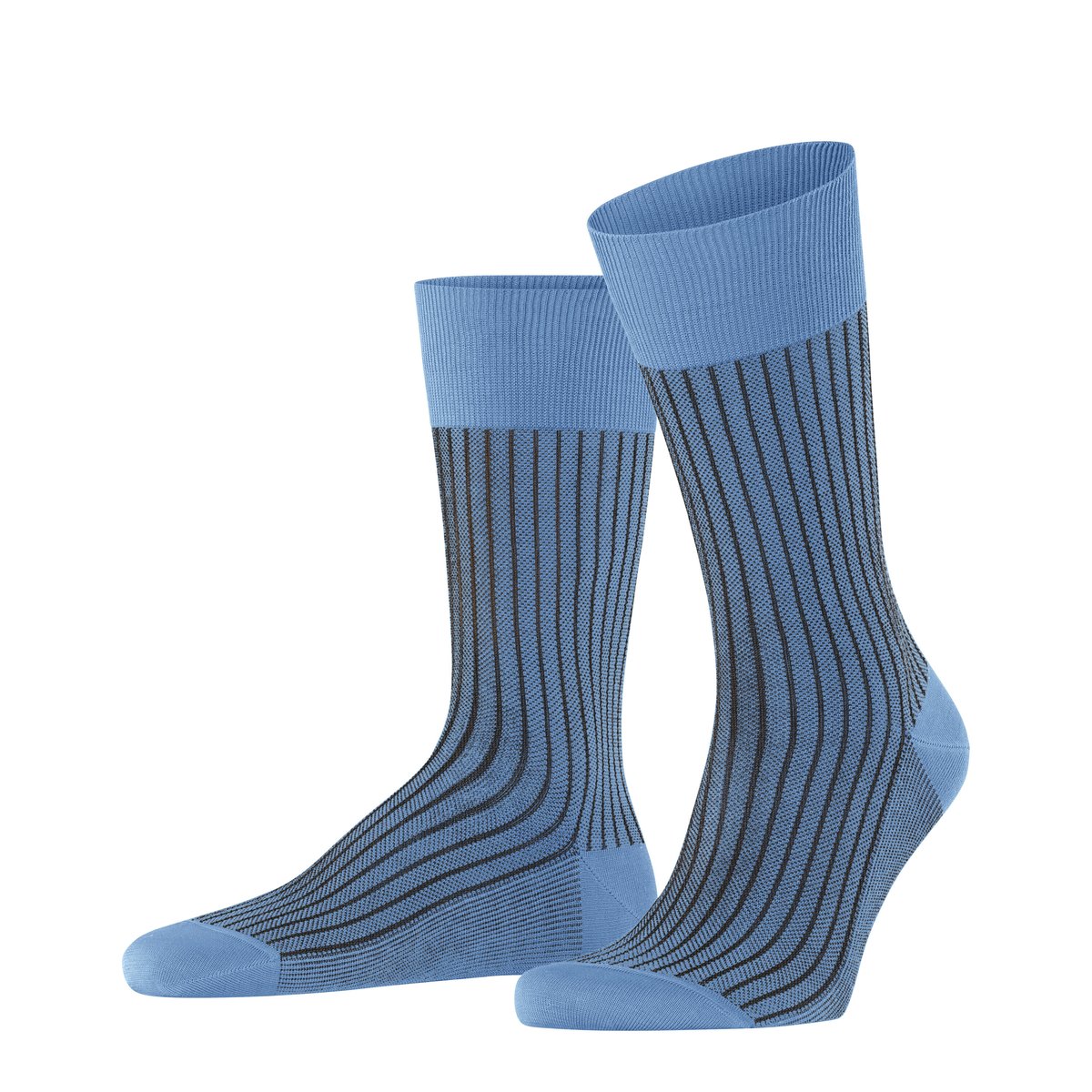 Chaussettes Oxford Stripe bleuet bleu, FALKE