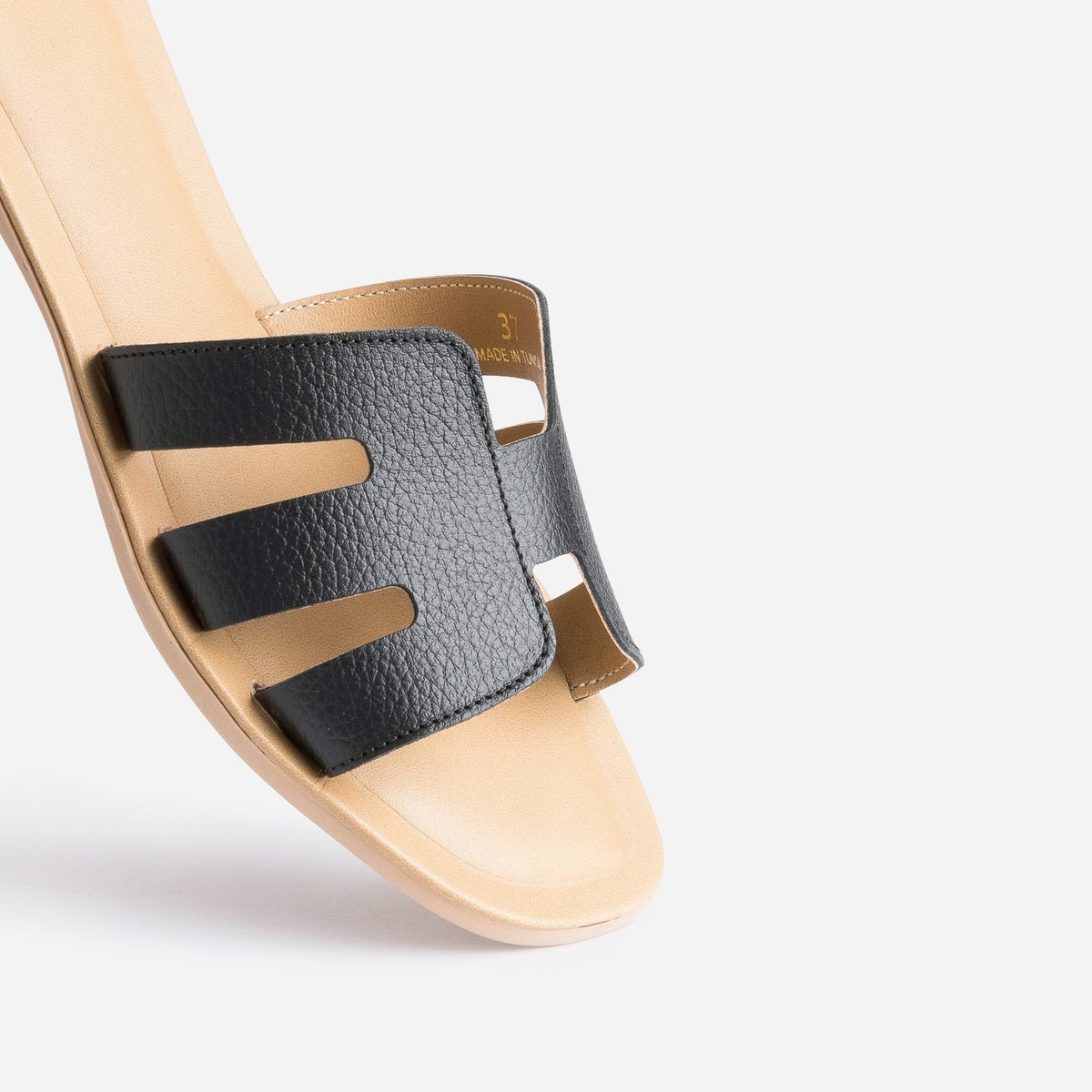 Mule en cuir HIERAU noir, ERAM