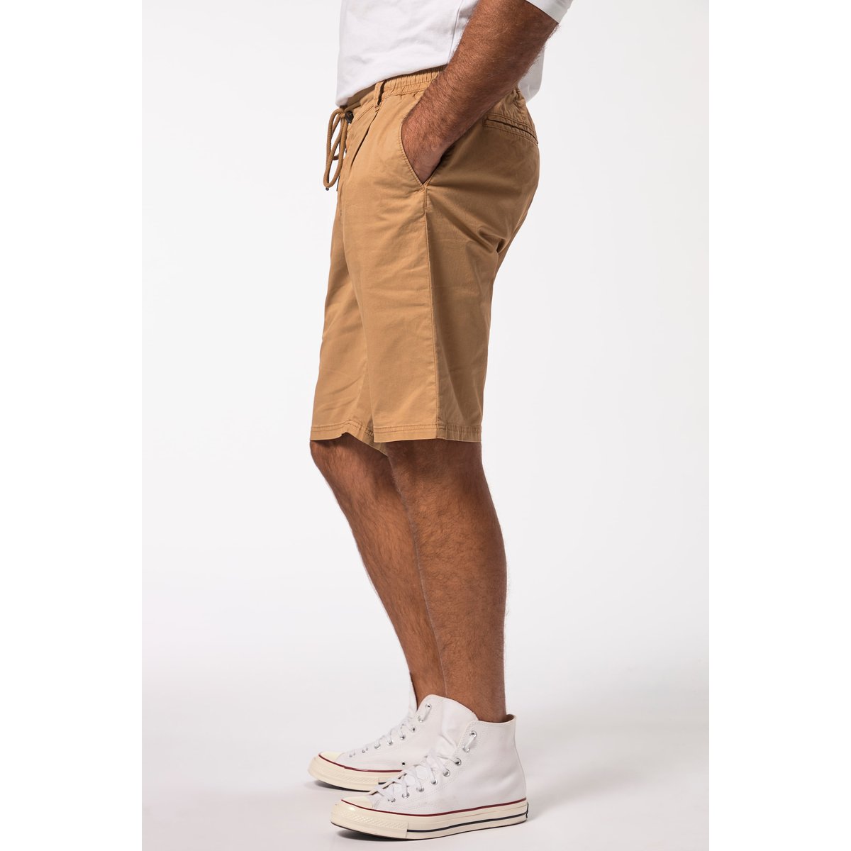 Bermuda chino coupe ventre confort chameau, JP1880