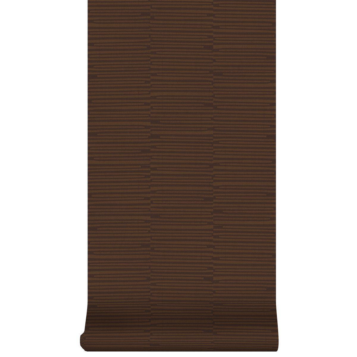 Papier peint lignes Harmony marron foncé, SUBLIME
